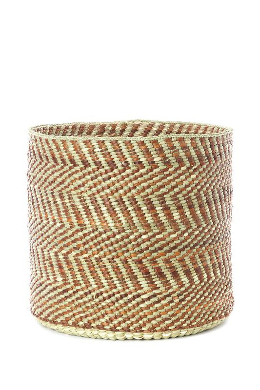 Brown & Natural Maila Milulu Reed Baskets